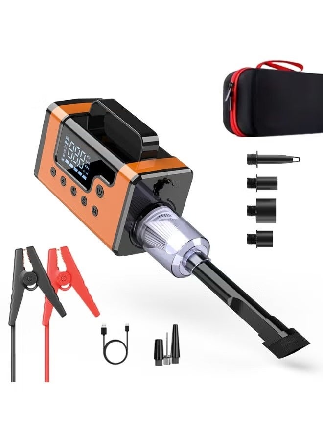 PEETTA 3000A Portable Car Jump Starter with Air Compressor, Power Bank, LED Light & Built-in Vacuum – 12V Battery Booster, Digital Tire Inflator, Emergency Roadside Tool - Image 1